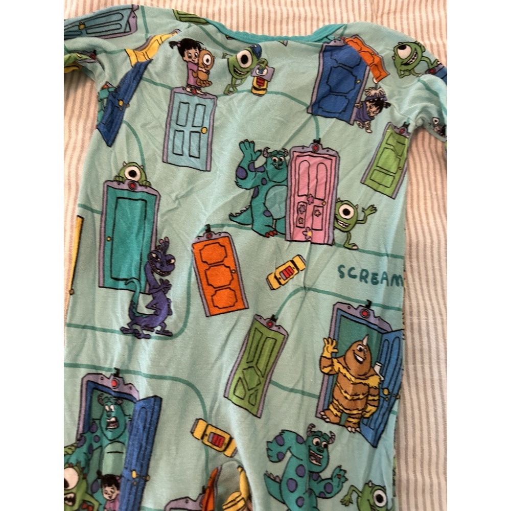 Little Sleepies Zippy Newborn Monsters Inc Scream Team Disney Bamboo Long Sleeve - Picture 10 of 10